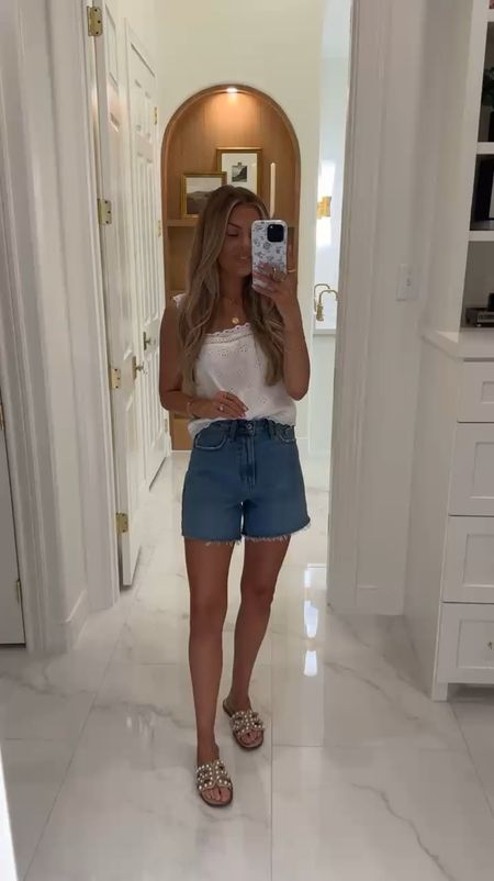 Abercrombie is having their shorts sale! Save 25% + an extra 15% with code AFSHORTS. 

these dad shorts give such a vintage 90’s feel and I am here for it. these are the longest (length wise) out of all the pairs I tried on. the denim is super soft & has such a comfortable fit.

I usually size up one size in all of their shorts, but I got my true size 25 in these. if you are in between sizes, I always recommend sizing up. 

Spring sale, Abercrombie sale, denim shorts, dad shorts, mom shorts, spring outfits, summer staples, white tank

#LTKSaleAlert #LTKFindsUnder50 #LTKFindsUnder100