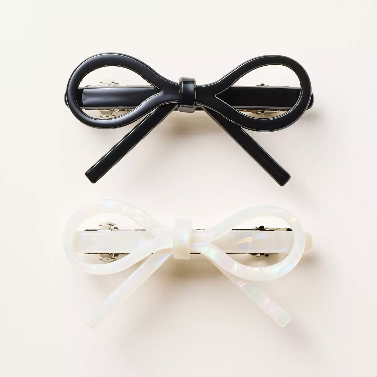 2pk Bow Barettes - kate spade new york x Target™ Black/White | Target