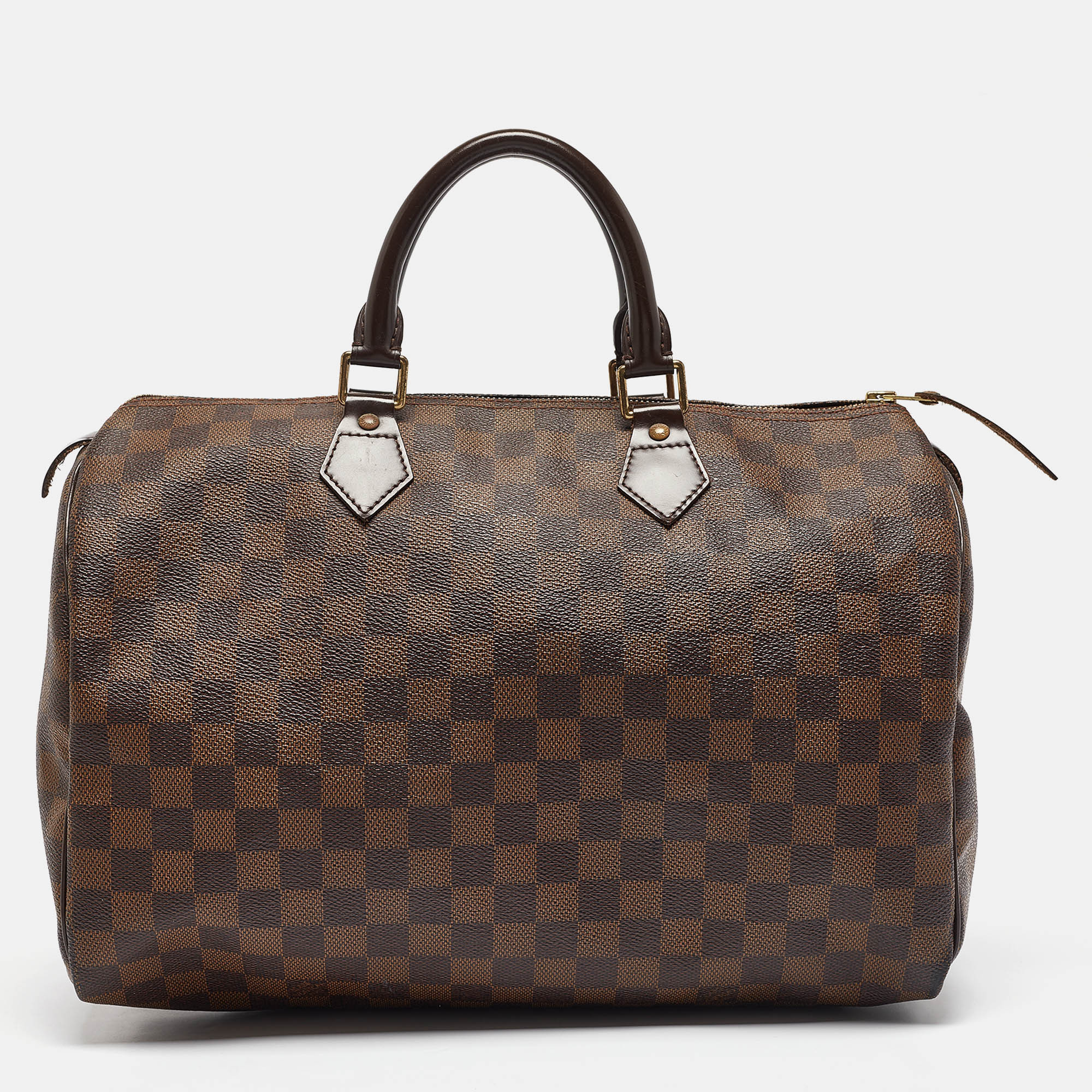 Louis Vuitton Damier Ebene Canvas Speedy 35 Bag | Shop Simon