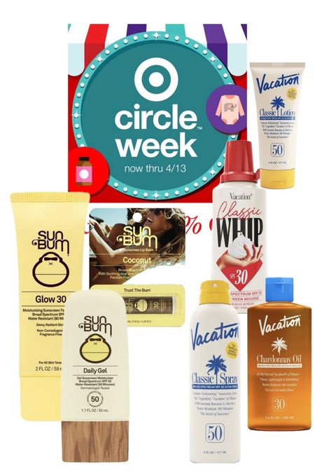 Target Circle Week 🎯: Suncare 20% Off
… including the Sun Bum Glow I wear every day
… Sun Bum favorites
… and Vacation Inc. favorites (the line just got picked up by Target)

#LTKbeauty #LTKxTarget #LTKswim