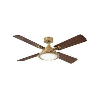 HINKLEY Collier 54 in. Integrated LED Indoor Heritage Brass Ceiling Fan with Wall Switch 903254FH... | The Home Depot
