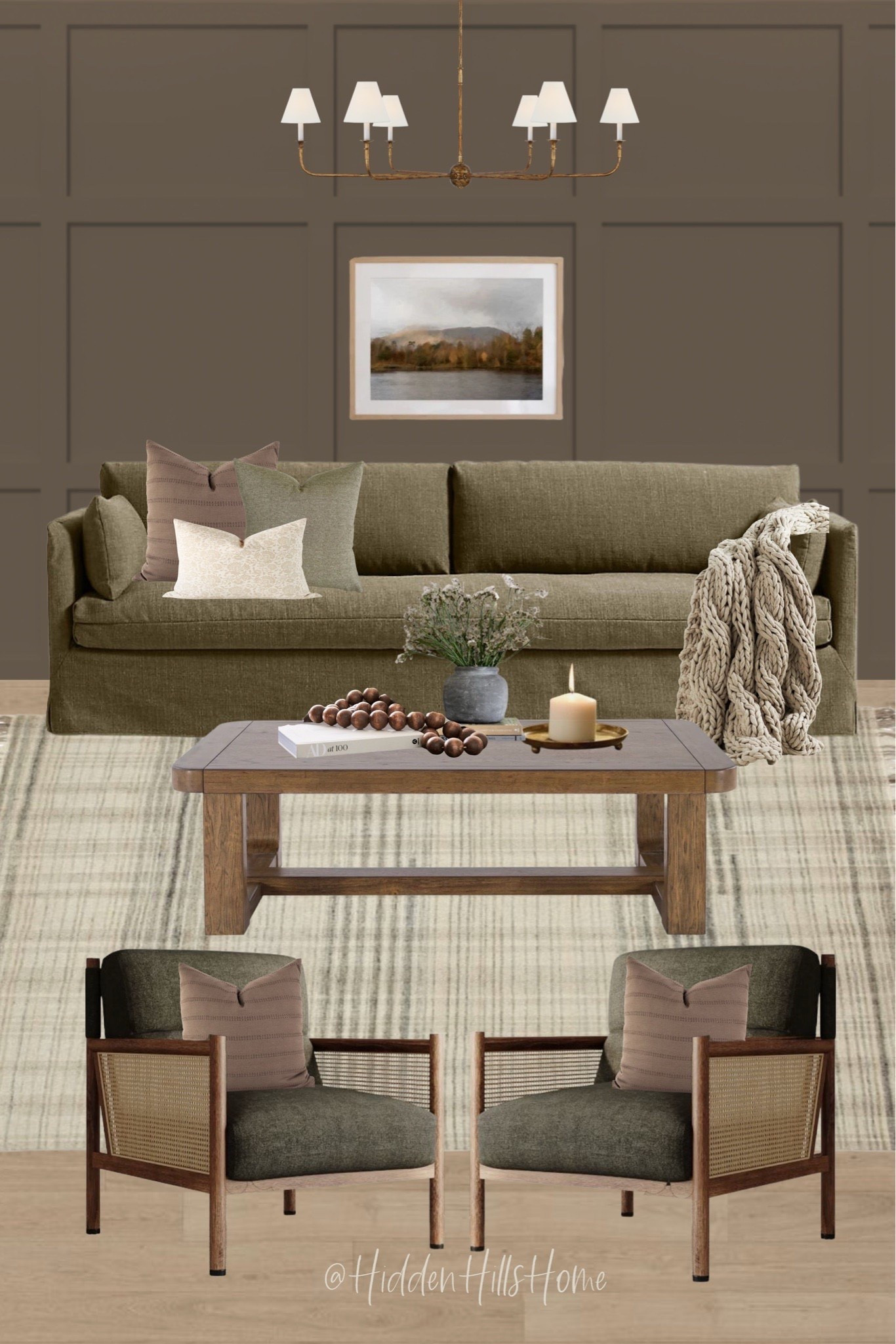 Living room decor, living room mood board, organic modern living room design, earthy living room decor ideas #livingroom
Wall color is SW Smokehouse

#LTKSaleAlert #LTKHome