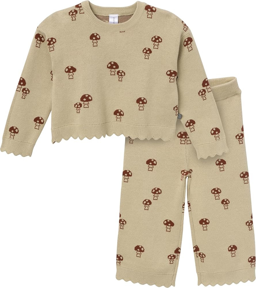 Modern Moments by Gerber Girls' Baby and Toddler Jacquard 2-piece Sweater Set | Amazon (US)