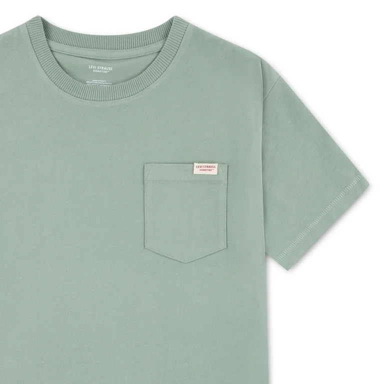 Levi Strauss Signature Boys Short Sleeve Pocket Tee, Sizes 4-18 | Walmart (US)