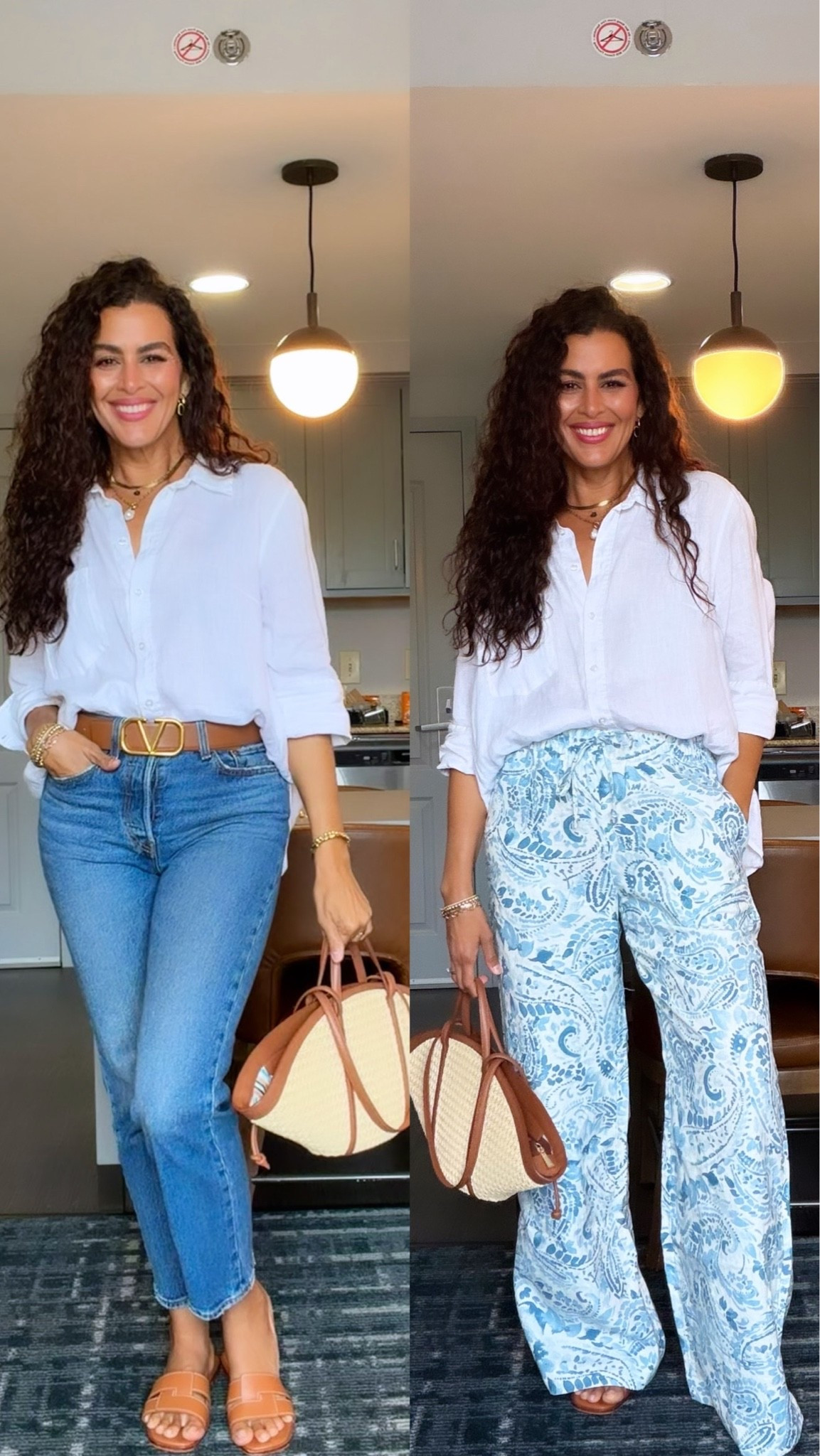Im 5’7” 130 pounds size s. 
Pants size M, shirt size L, for an oversized look. Pieces run tts. Jeans size 27

#LTKootd #LTKmomlife #LTKOver40
