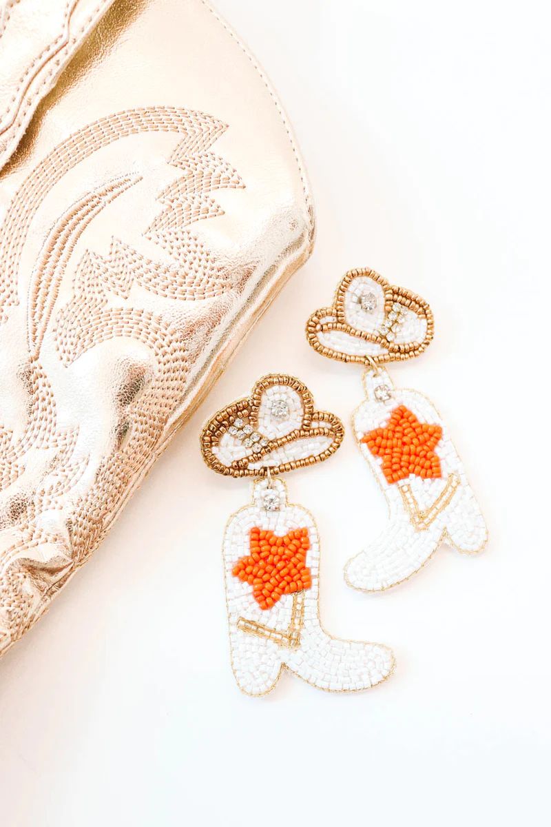 Boot Scootin' Earrings - Orange | The Impeccable Pig