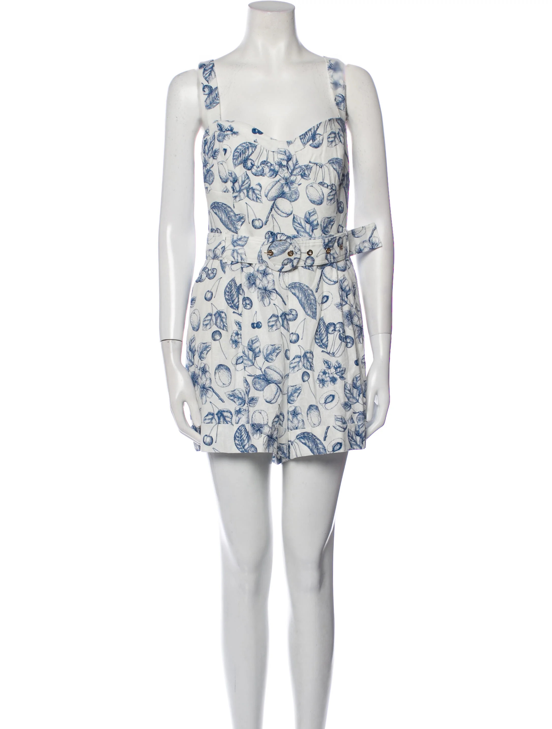 Printed Square Neckline Romper | The RealReal