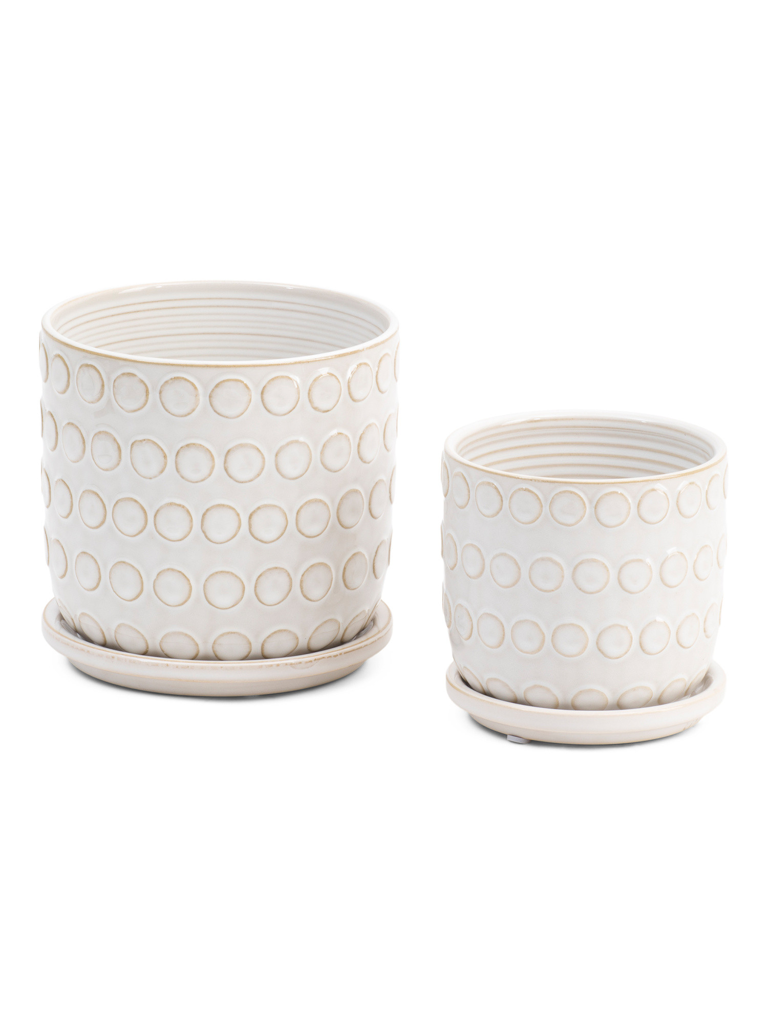 Set Of 2 Bubble Planters With Saucer | TJ Maxx