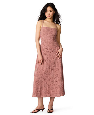 Women's Riyan Sleeveless Eyelet Midi Dress | Macy's