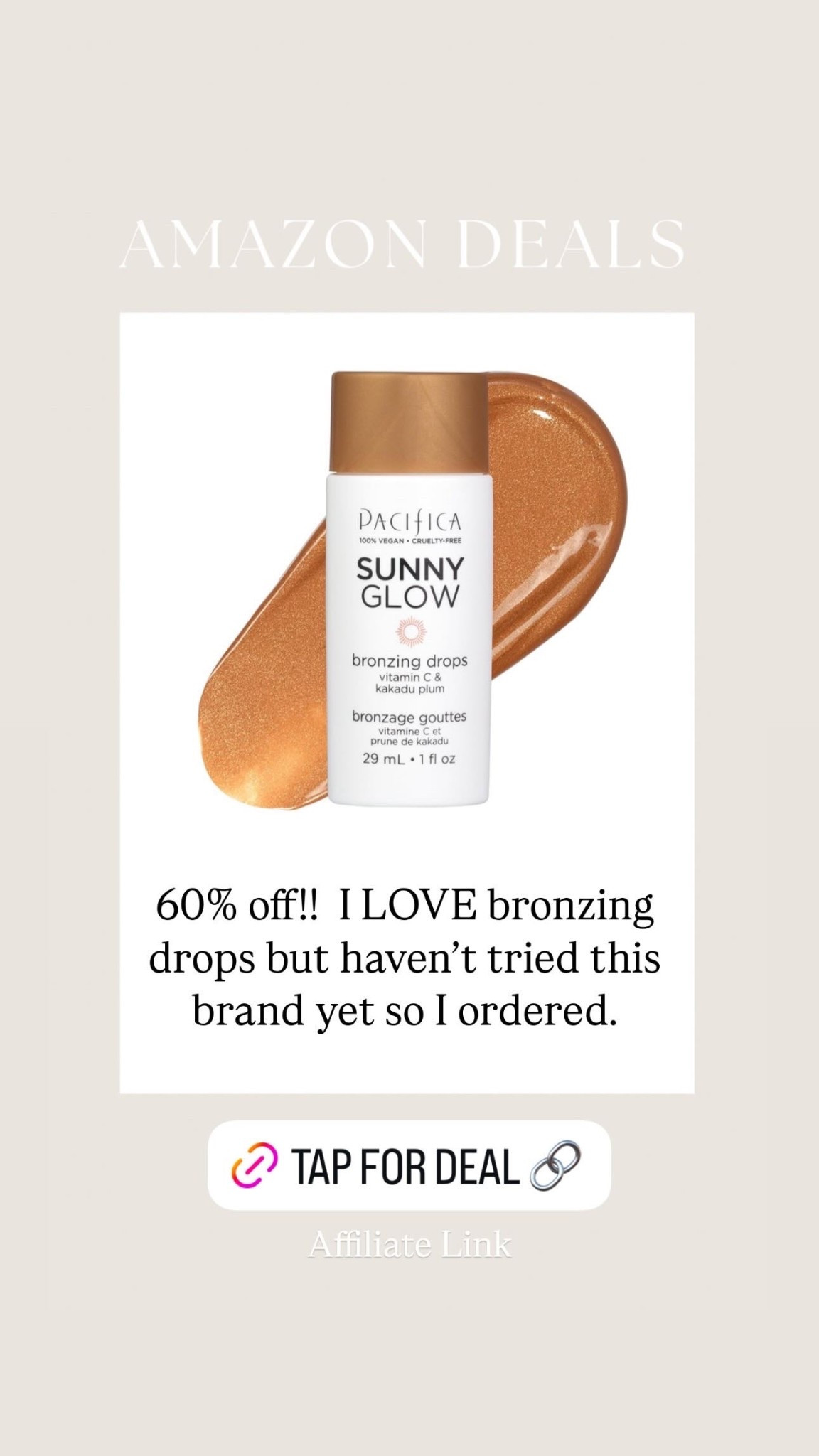 These bronzing drops are currently under seven dollars on Amazon prime deal right now. I have never tried this kind but love to add them to my lotion, makeup, or directly on my skin.

#LTKBeauty #LTKOver40 #LTKSaleAlert