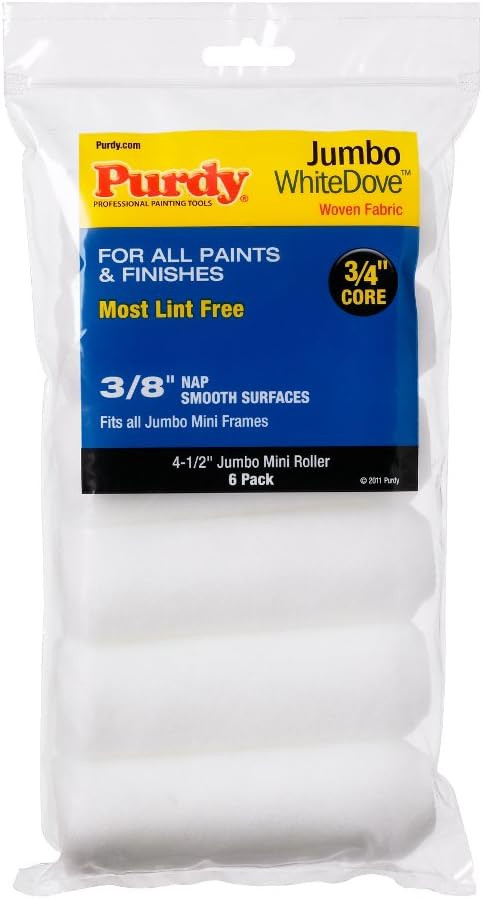 PURDY 140624612 6-Pack Mini Roller Replacements-4-1/2 Cover 3/8 inch, One Size, Multi | Amazon (US)