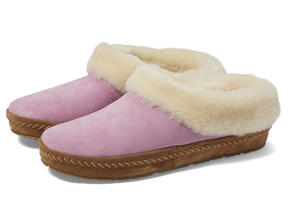 L.L.Bean Wicked Good Slippers Squam Lake Women's Slippers Pale Mauve : 8 B - Medium, Suede | Zappos