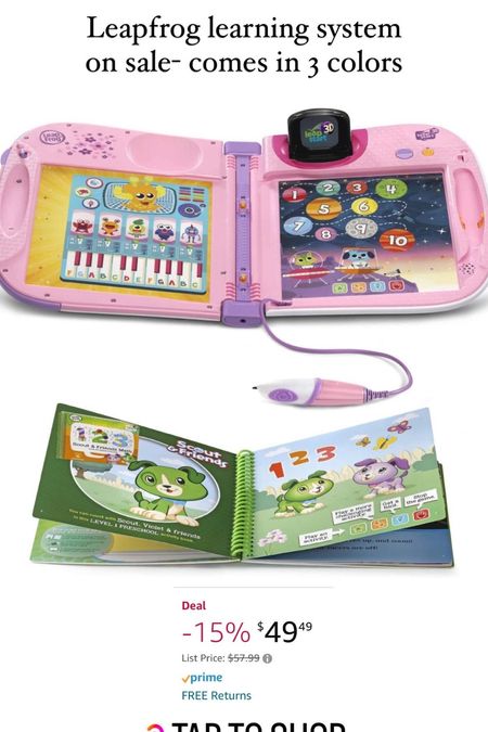 Leapfrog learning system for kids is on sale! Comes in three colors and makes a nice present for Christmas! 

#LTKsalealert #LTKHoliday #LTKkids