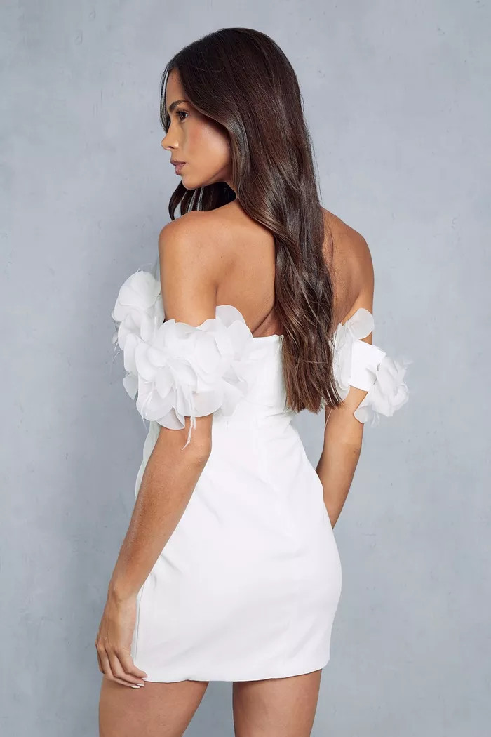 Corsage Off Shoulder Mini Dress | Boohoo.com (UK & IE)