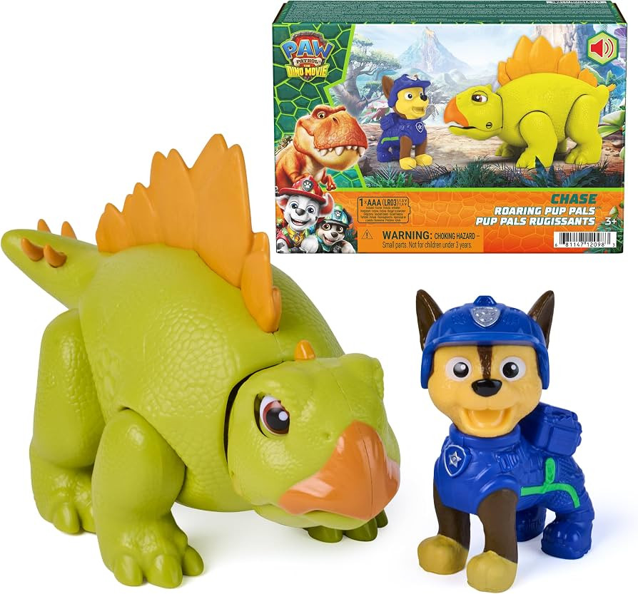 PAW Patrol The Dino Movie Chase Roaring Pup Pals Action Figures | Amazon (US)