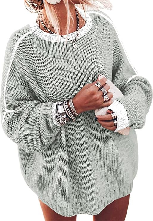 ETCYY Women's Oversized Sweaters Fall 2025 Fashion Winter Clothes Batwing Long Sleeve Knit Sweate... | Amazon (US)