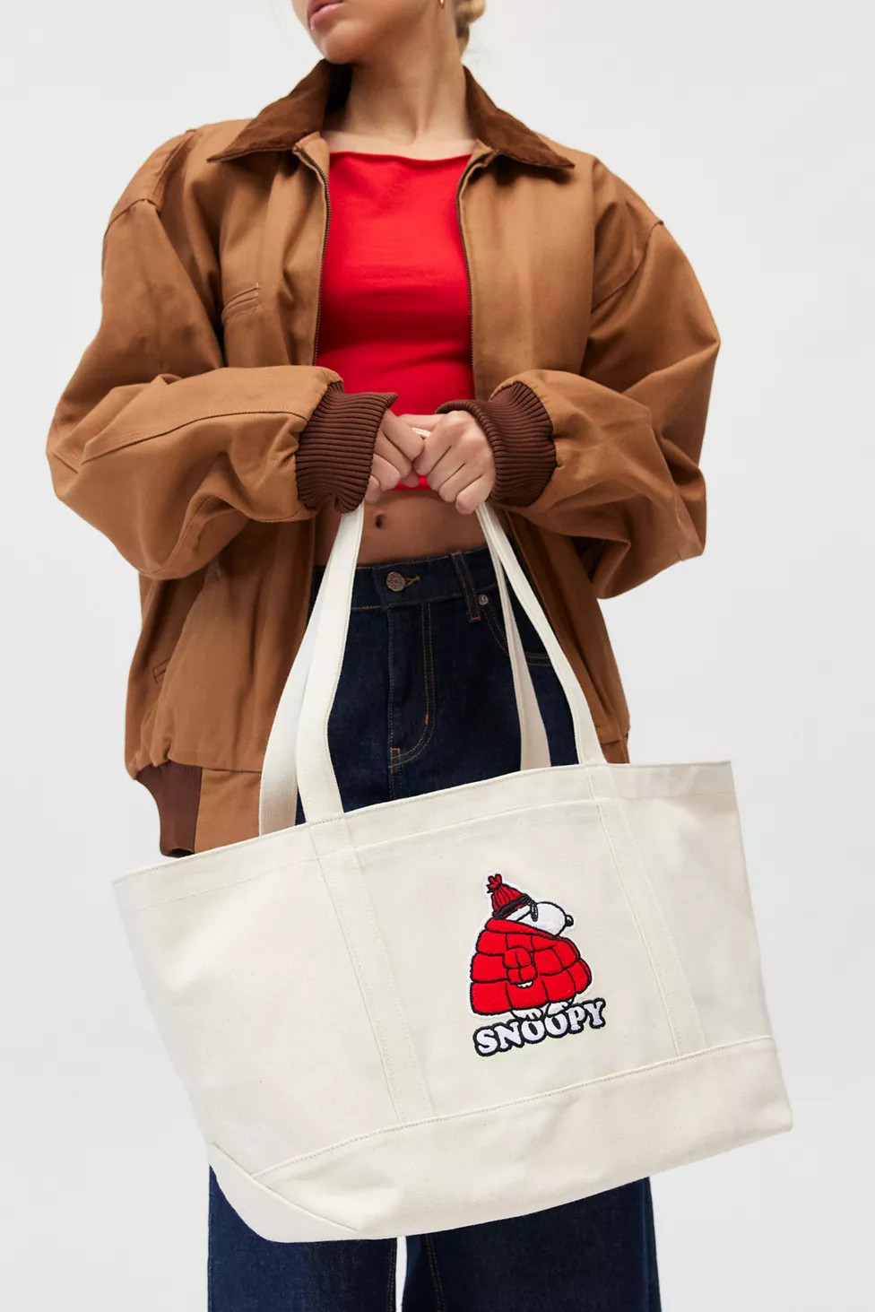 BAGGU X Peanuts Medium Heavyweight Canvas Tote Bag | Urban Outfitters (US and RoW)