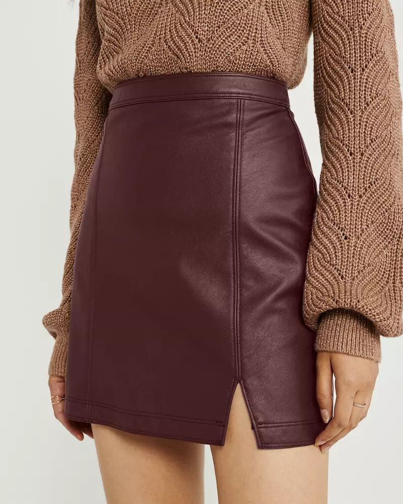 Faux Leather Mini Skirt | Abercrombie & Fitch US & UK