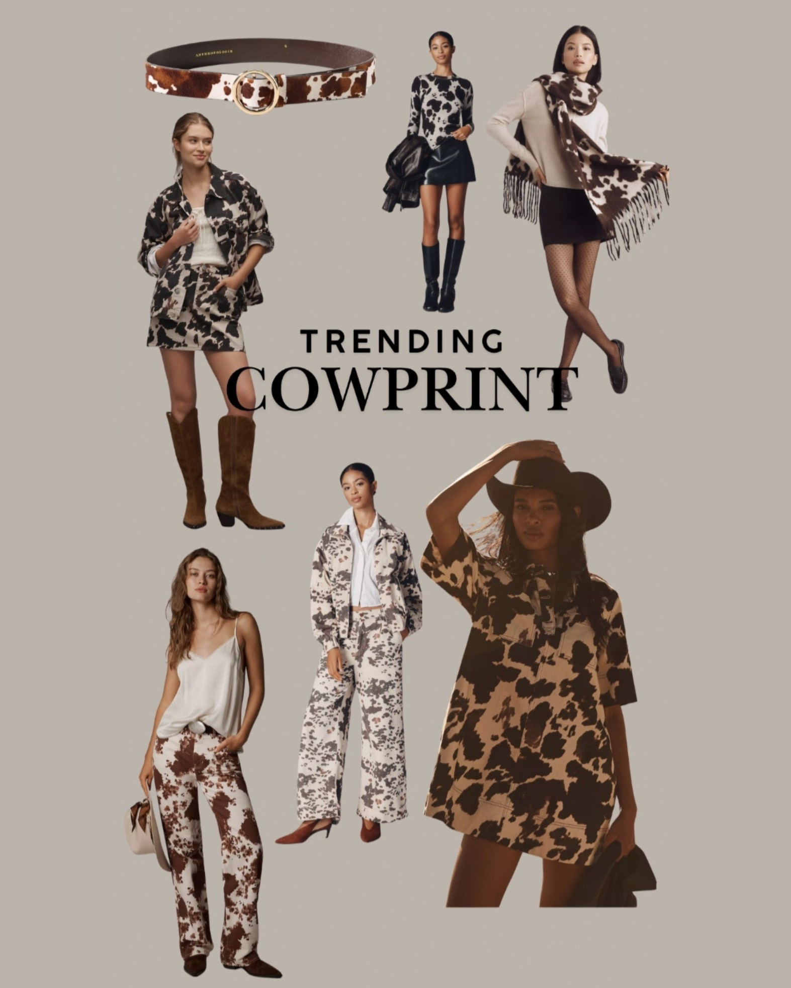 FALL TREND - Cowprint!! So many fun things at Anthro right now! #anthro #anthropologie #cowhide #cowprint #fall #falltrend 