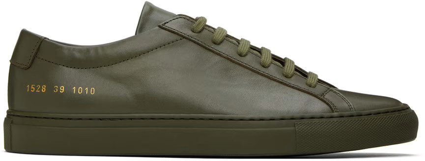 Common Projects - Khaki Achilles Sneakers | SSENSE