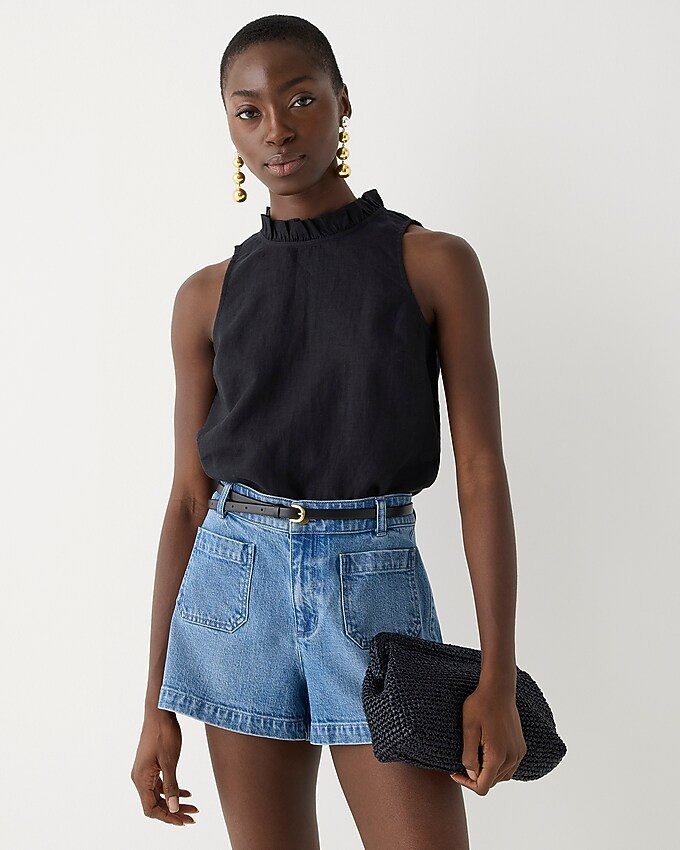 Fleur top in linen | J. Crew US