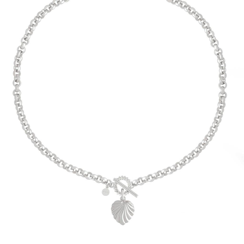 Wreath T-Bar Chunky Necklace in Silver | Astrid and Miyu