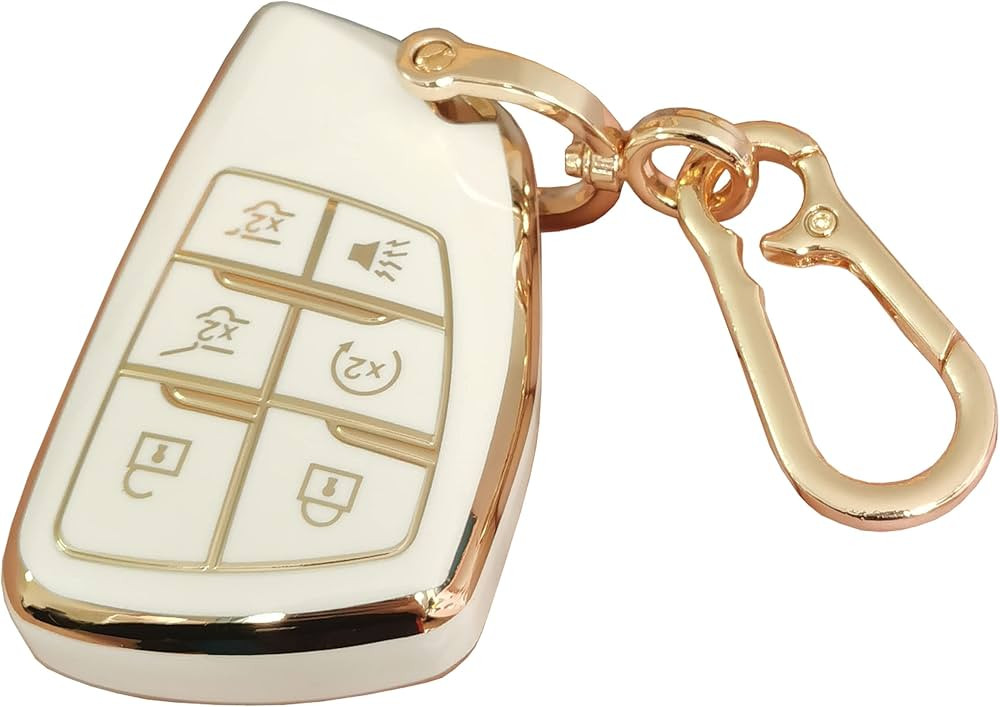 for GMC Key Fob Cover Keyless Remote Smart Key Shell with Keychain Fit for GMC Yukon Chevy Chevro... | Amazon (US)