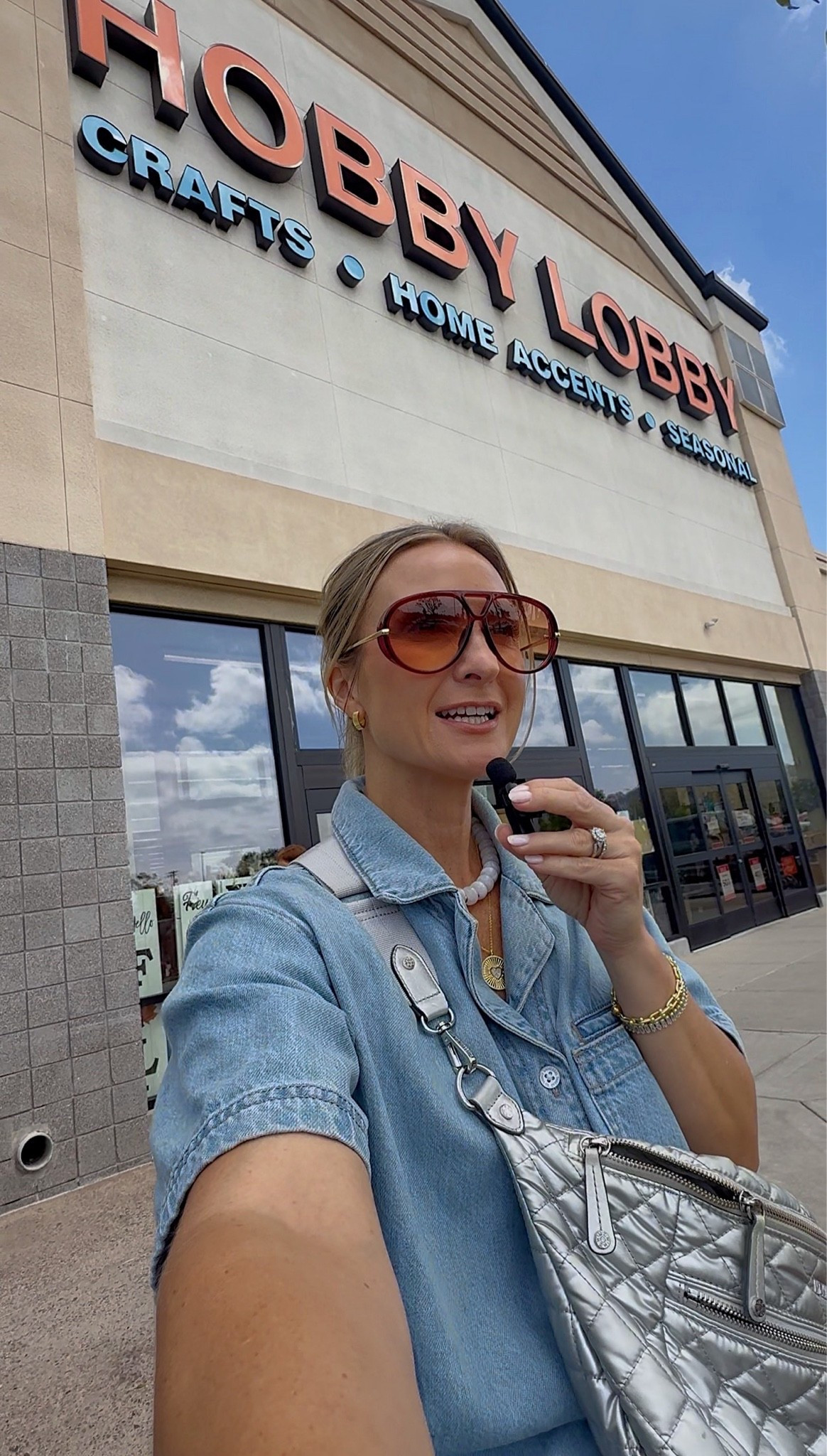 Adding my outfit from my hobby lobby vlog 💙 loving these new cherry sunglasses

#LTKOver40 #LTKootd