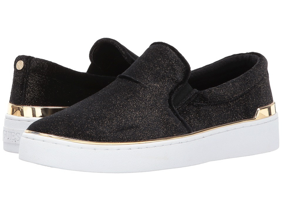 GUESS - Deanda (Black Velvet) Women's Slip on  Shoes | Zappos