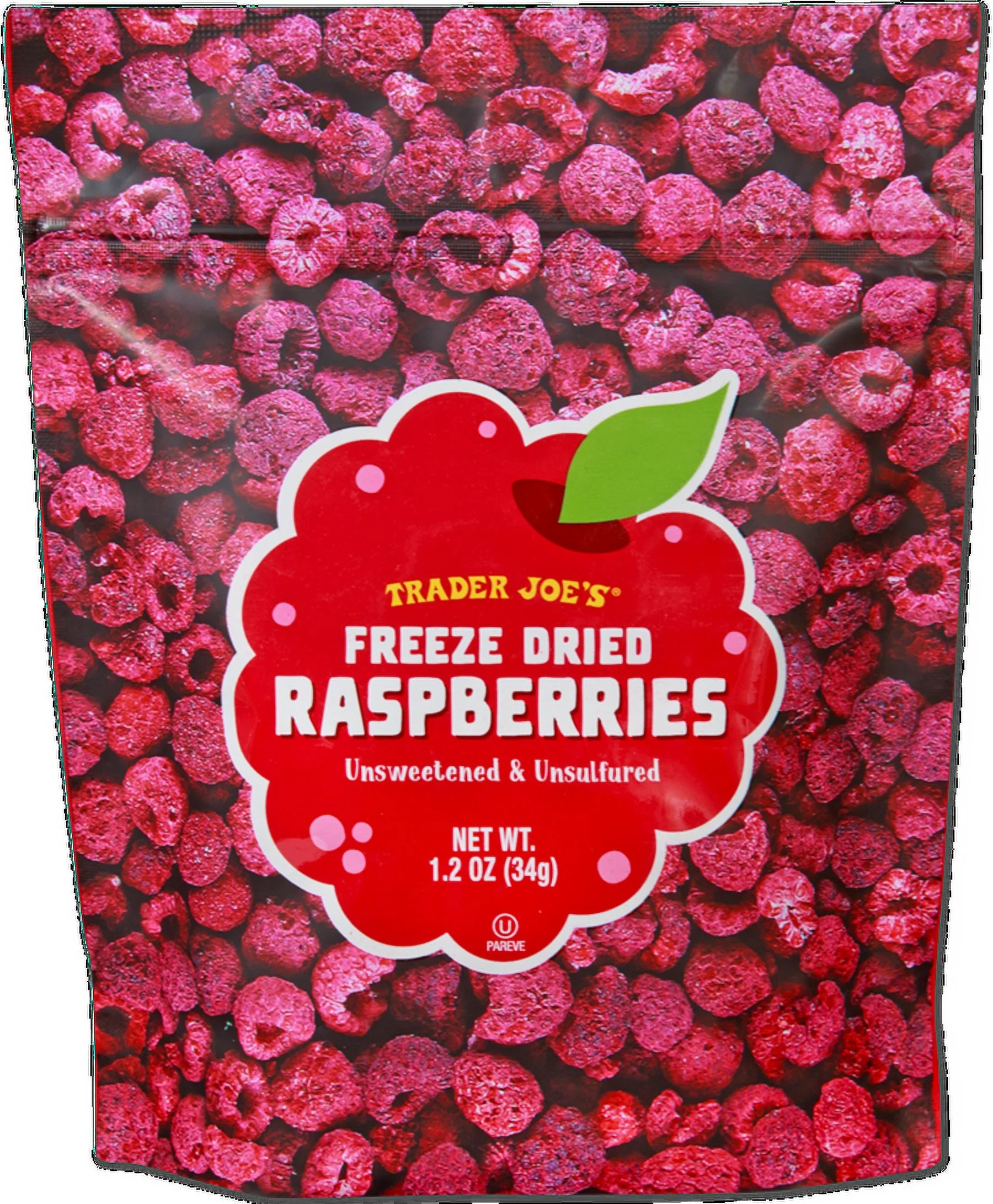 Trader Joe's Freeze Dried Raspberries Unsweetened Unsulfured Raspberry (1.2oz) | Walmart (US)