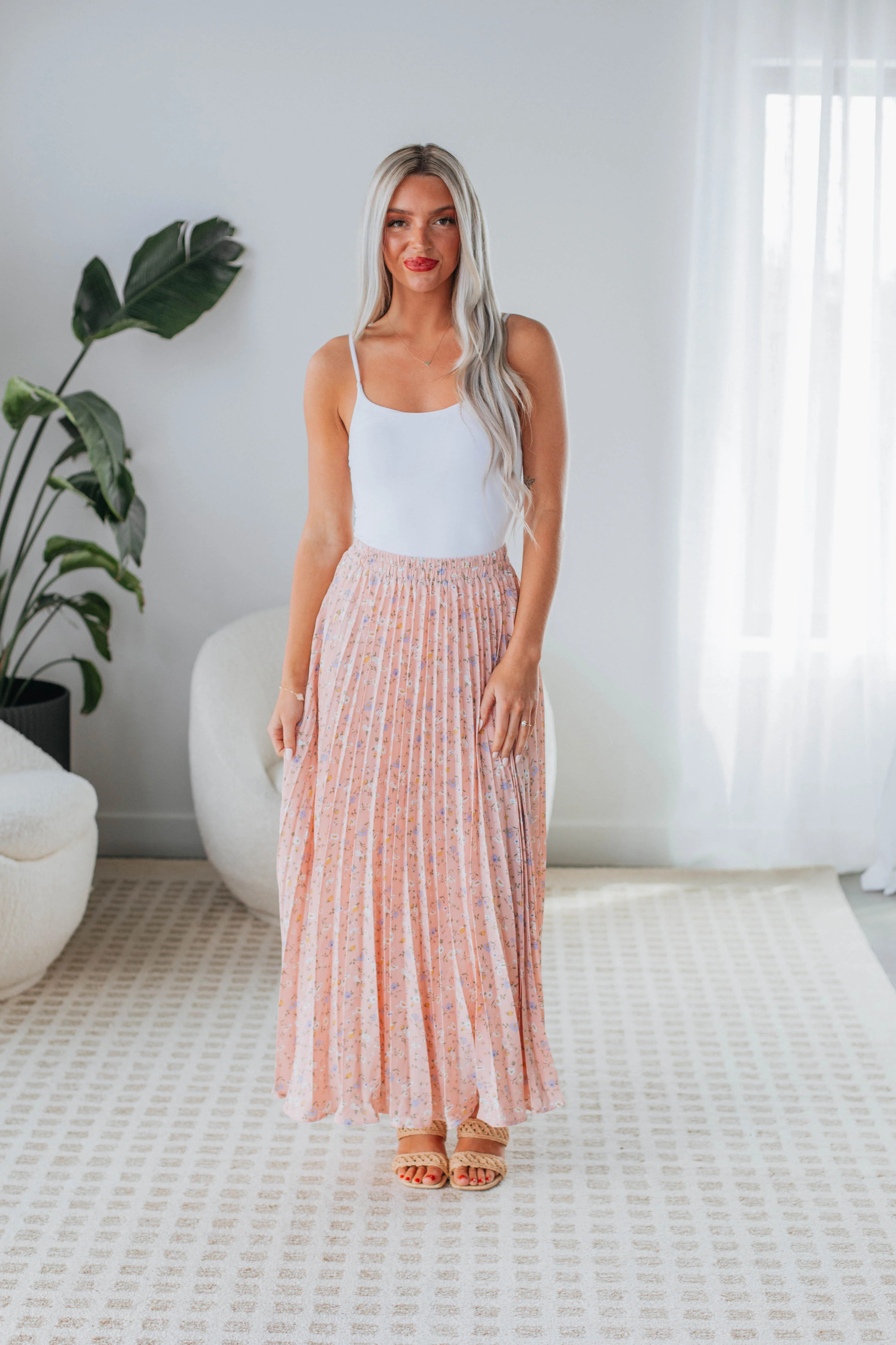 Julia Maxi Skirt - Baby Pink | Wild Oak Boutique