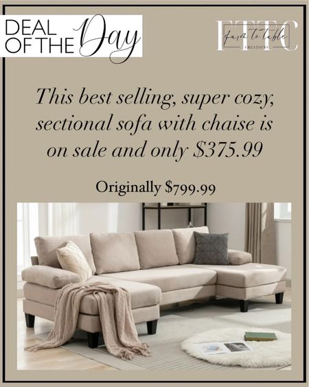 Deal of the Day. Follow @farmtotablecreations on Instagram for more inspiration.

I absolutely love this best selling, cozy sectional sofa with chaise. It’s currently on sale at Walmart. 

Walmart Flash Deals. Walmart Clearance. Walmart Best Sellers. Living Room Furniture  

#LTKStyleTip #LTKHome #LTKSaleAlert