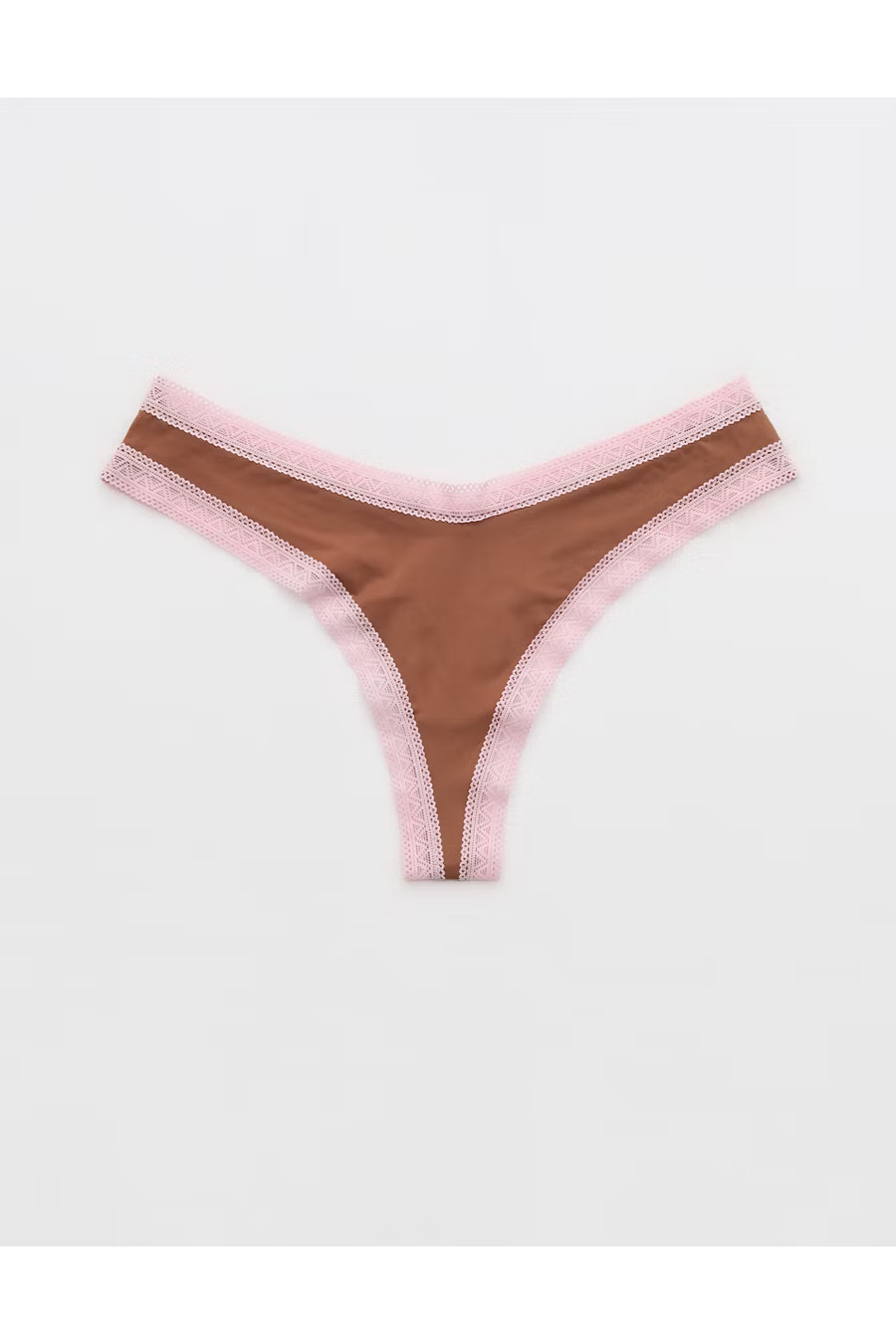 SMOOTHEZ Microfiber Lace Thong Underwear Women's Horizon M | Aerie