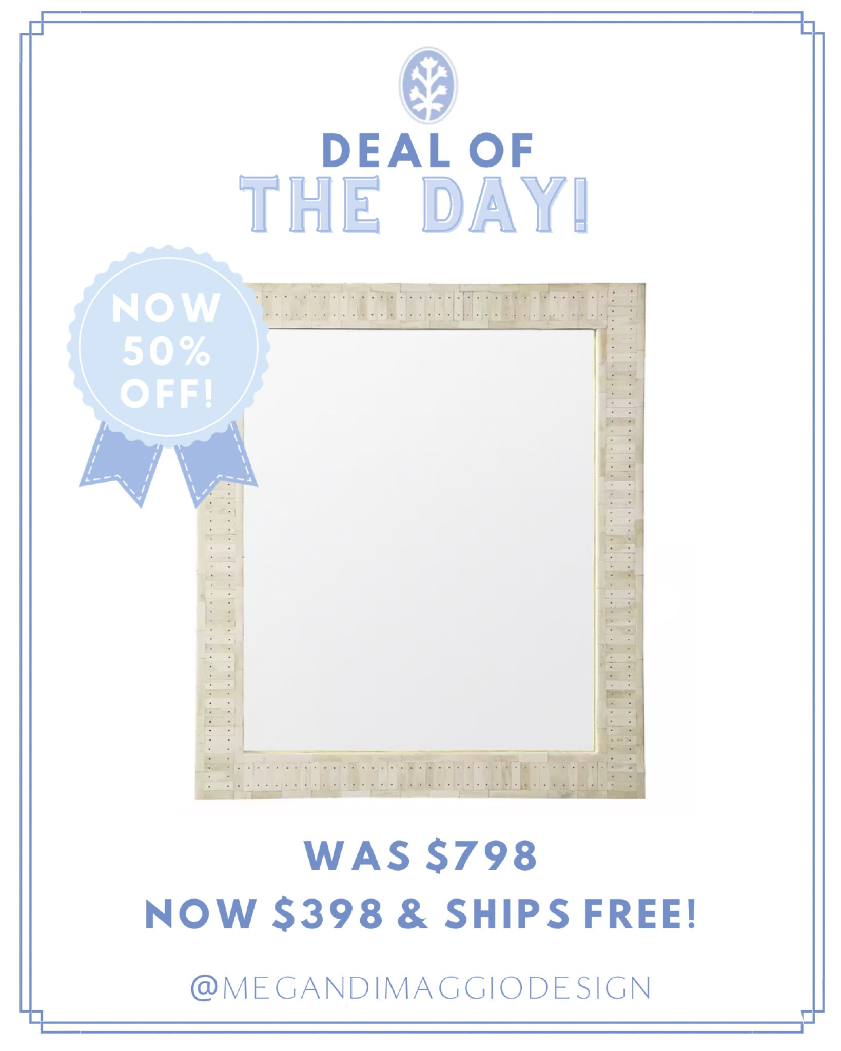 This beautiful bone inlay mirror is now 50% OFF & ships free!! That’s like scoring OUTLET pricing but online!! 🙌🏻🙏🏻 more mirror Black Friday deals linked too! 🤍

#LTKHoliday #LTKsalealert #LTKhome