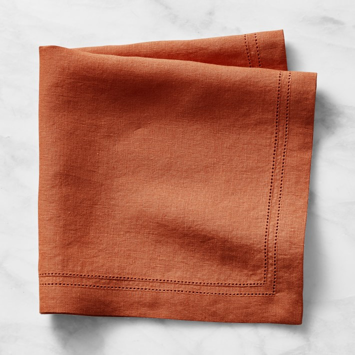 Linen Double Hemstitch Napkins | Williams-Sonoma