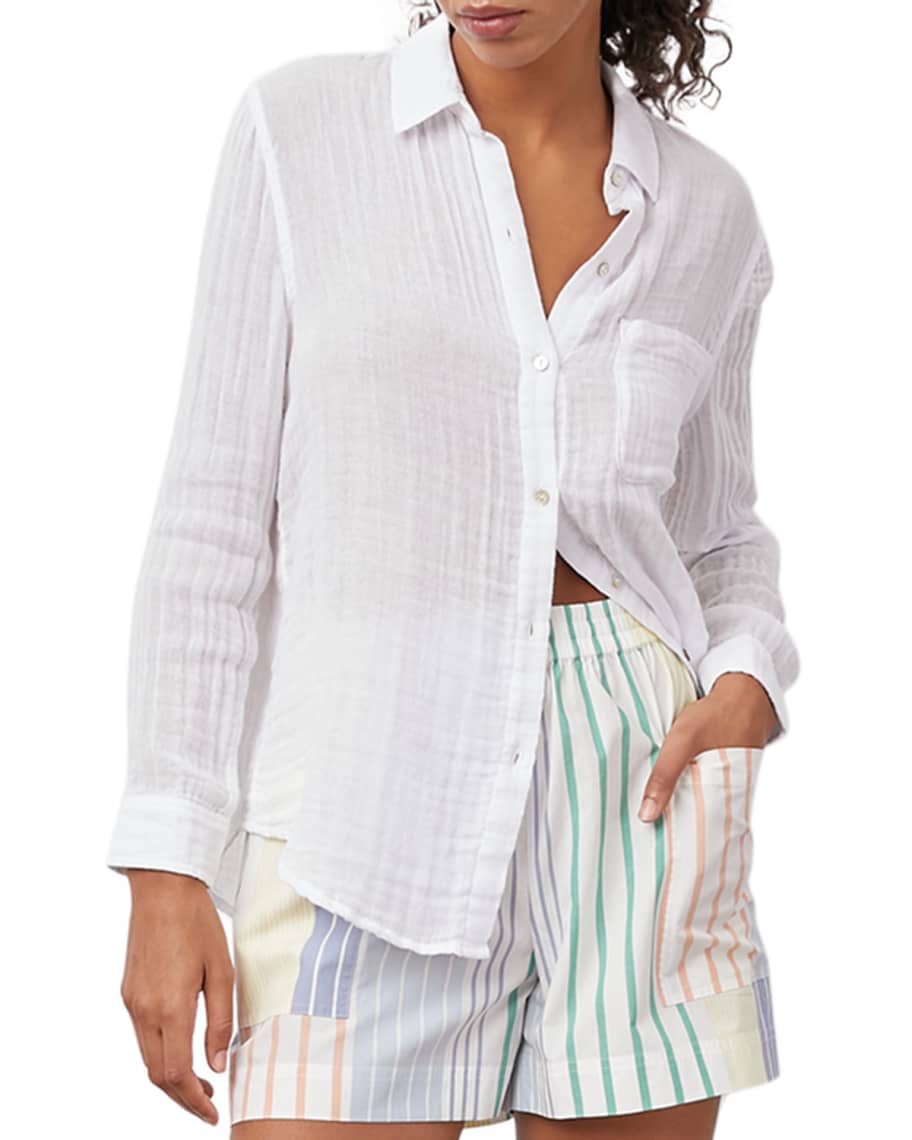 Ellis Button-Down Long-Sleeve Solid Shirt | Neiman Marcus