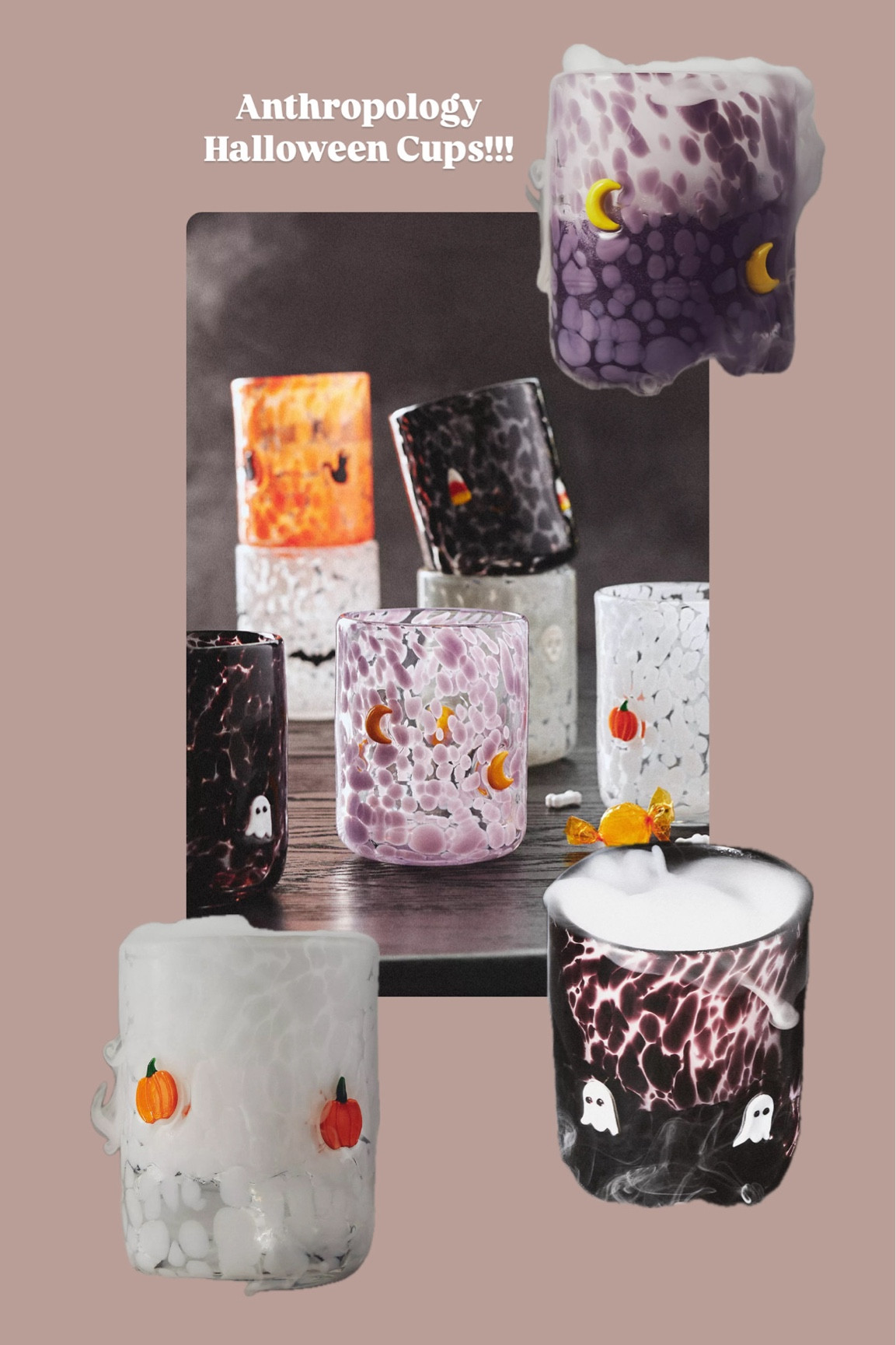 Anthropology Halloween glass cups! 🎃👻 really want to add these to my collection 🤭

#LTKSeasonal