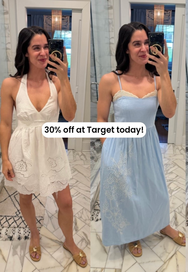 These dresses and more are on sale at @Target today for up to 30% off!

So many cute spring and summer options. All run TTS.

Also linked my favorite sandals! 

#LTKootd #LTKmomlife #LTKSaleAlert