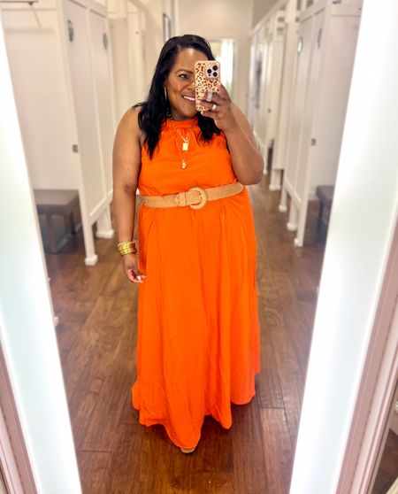 The most gorgeous exotic orange dress from LOFT! Style it with a belt or wear without. True to size, I’m wear the XL. 

#LTKStyleTip #LTKParties #LTKSaleAlert
