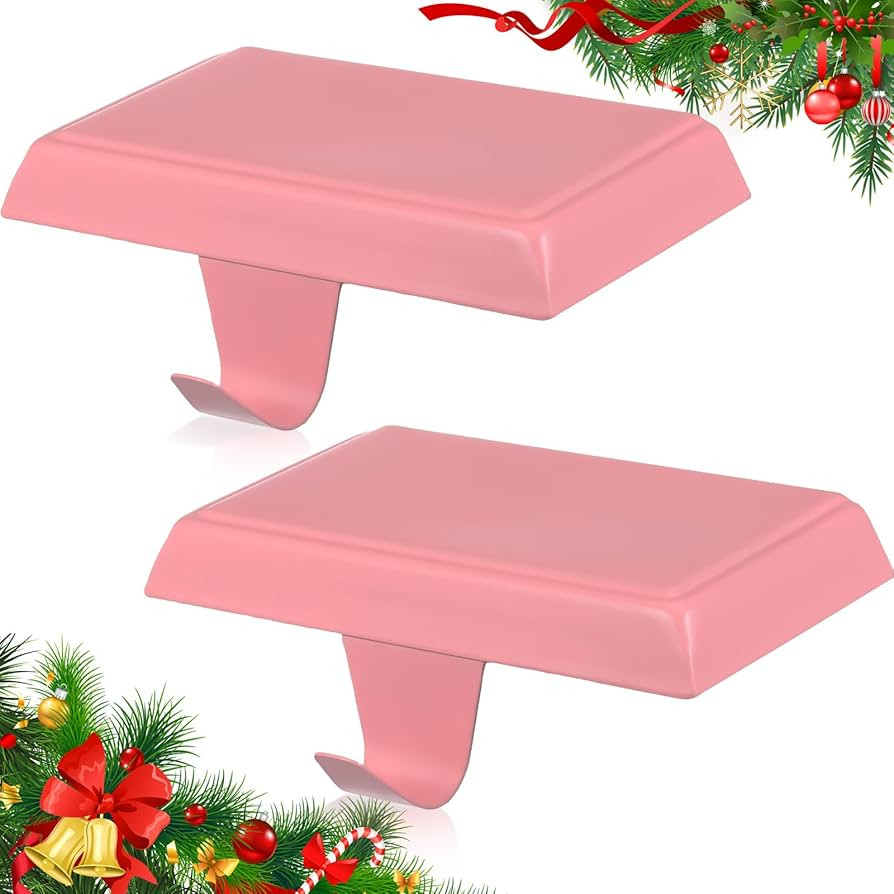 Zhengmy 2 Pcs Christmas Stocking Holders for Mantle Weighted Stocking Holder Fireplace Hangers fo... | Amazon (US)
