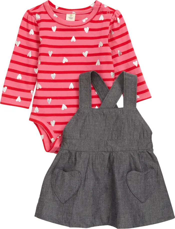 Bodysuit & Chambray Dress | Nordstrom