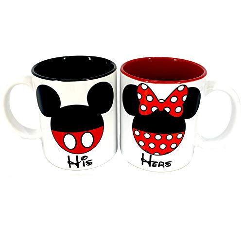 Disney Mickey Mouse Minnie Mouse His Hers 2-Pack 11oz Mugs | Amazon (US)