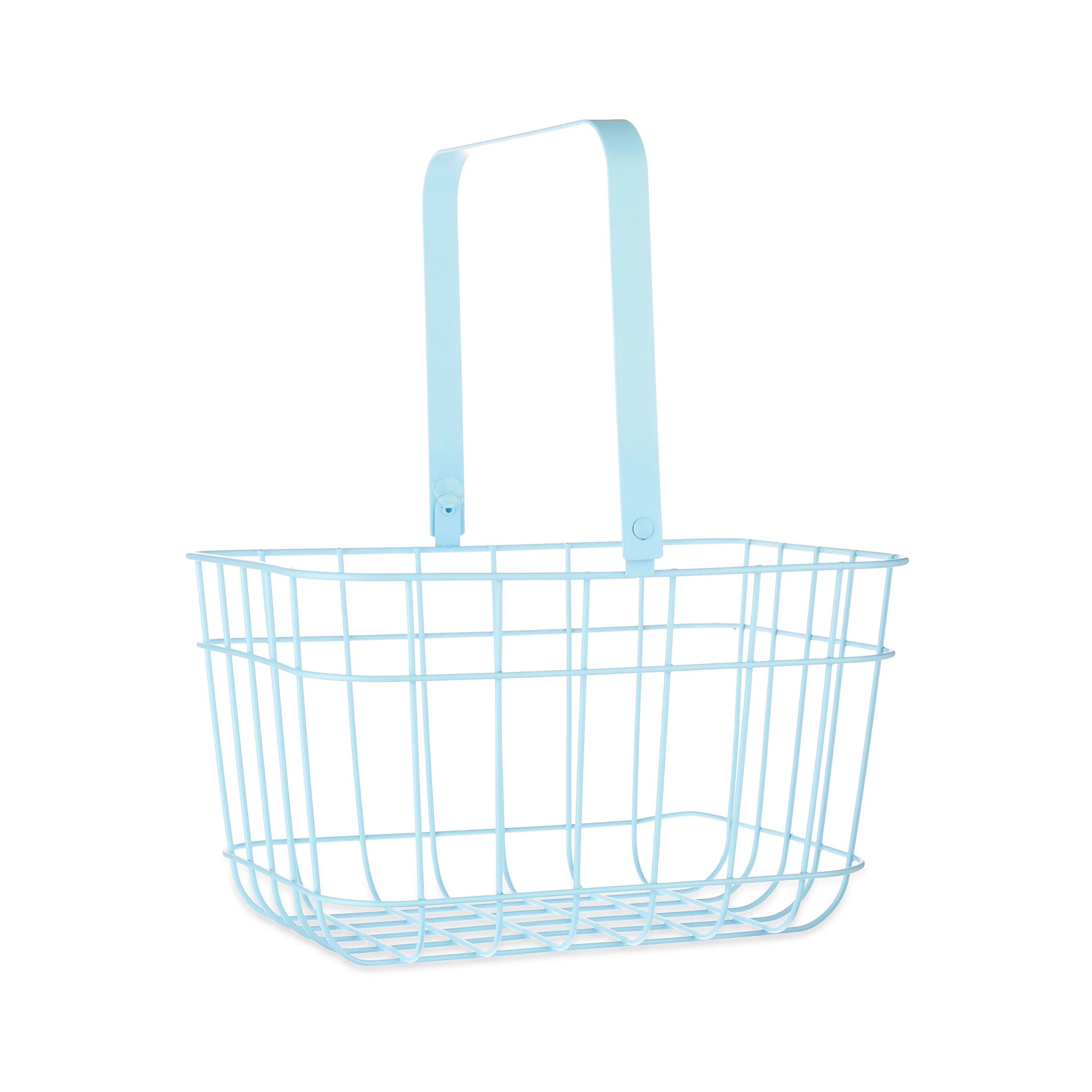 Way to Celebrate Light Blue Wire Easter Basket with Handle, 10"W | Walmart (US)