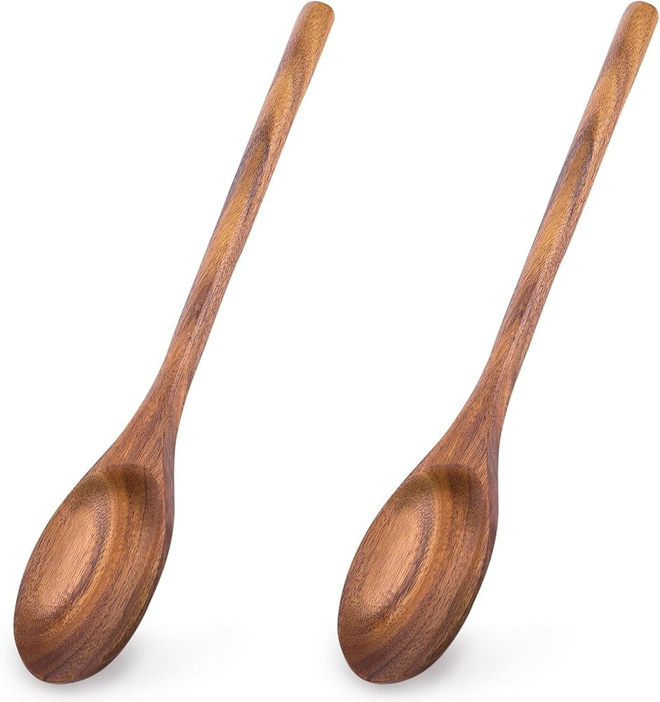 HANSGO 2PCS Wooden Cooking Spoons, Large Wooden Cooking Spoons Wooden Kitchen Utensil for Cooking... | Amazon (US)