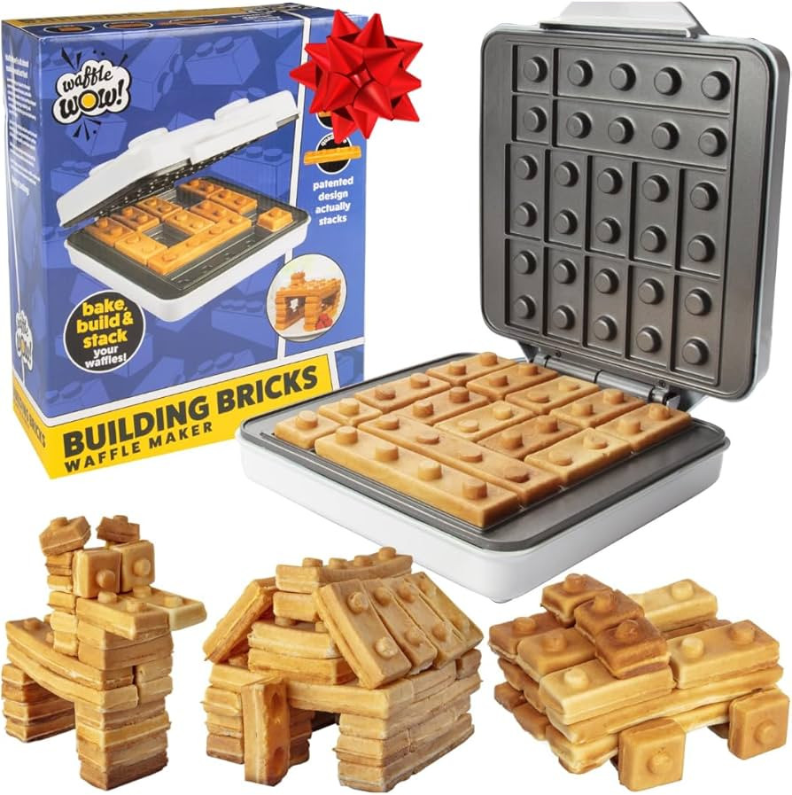 Building Brick Electric Waffle Maker- Cook Fun Buildable Holiday Waffles, Pancakes- Make Gingerbr... | Amazon (US)