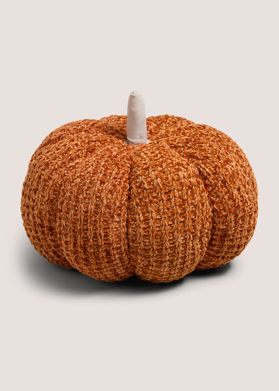 Orange Pumpkin Shaped Chenille Cushion | Matalan (UK)