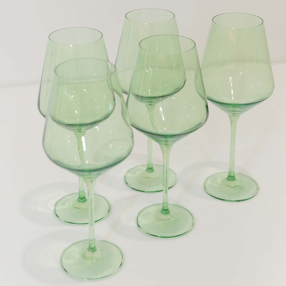 Estelle Colored Glass Stemmed Wine Glass | West Elm (US)