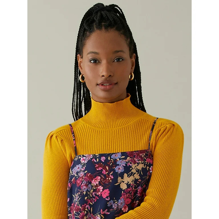 Scoop Women's Brass Yellow Gold-Plated Hoop Earrings Set | Walmart (US)