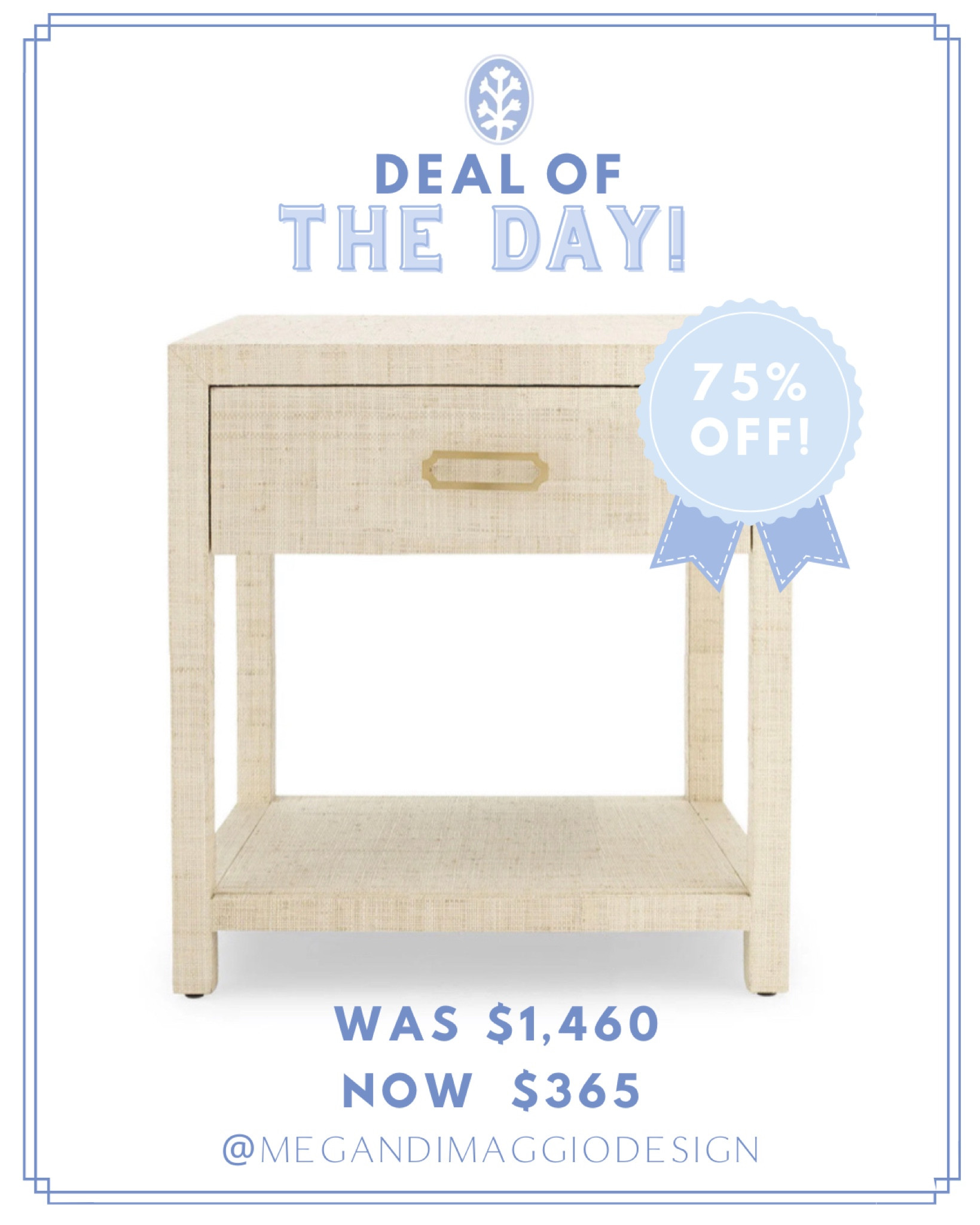 Wow!!! Major deal alert on this super pretty Grasscloth nightstand!! Now on clearance for 75% OFF making it a steal at only $365!!! This will go fast!! 🏃🏼‍♀️🏃🏼‍♀️🏃🏼‍♀️ Plus more colors like navy also on clearance!! 🙌🏻

#LTKFind #LTKsalealert #LTKhome