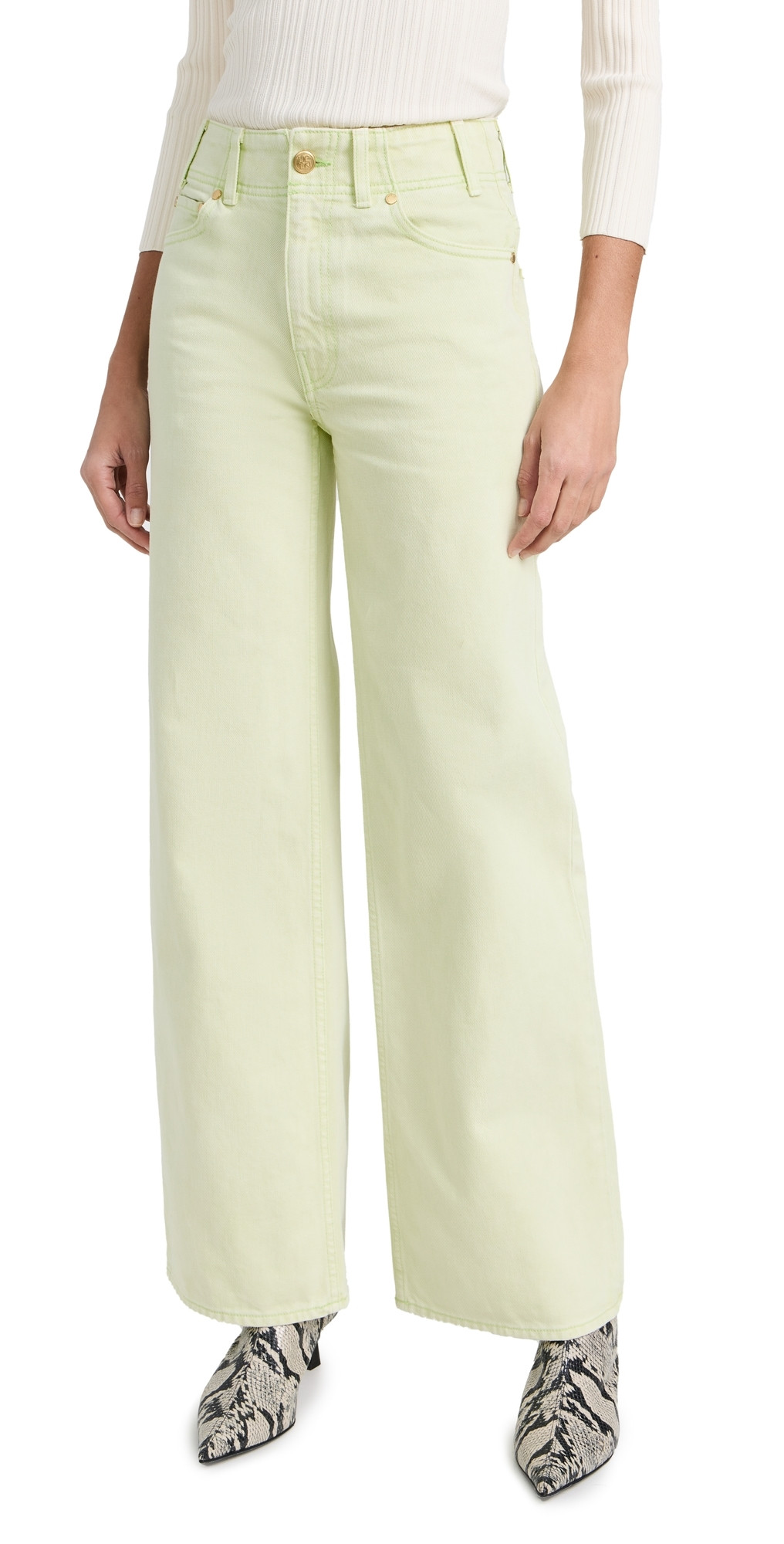 Ulla Johnson The Elodie Jeans Pistachio Wash 28 | Shopbop